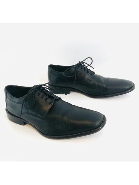 Johnston & Murphy Black Leather Oxfords